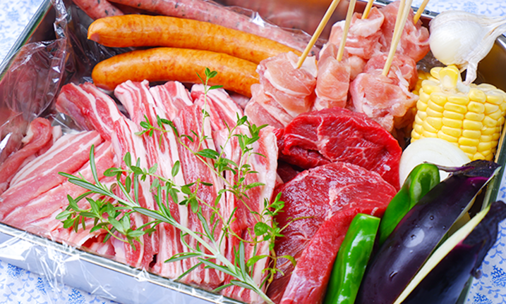 新鮮な食材で愉しむバーベキュー！